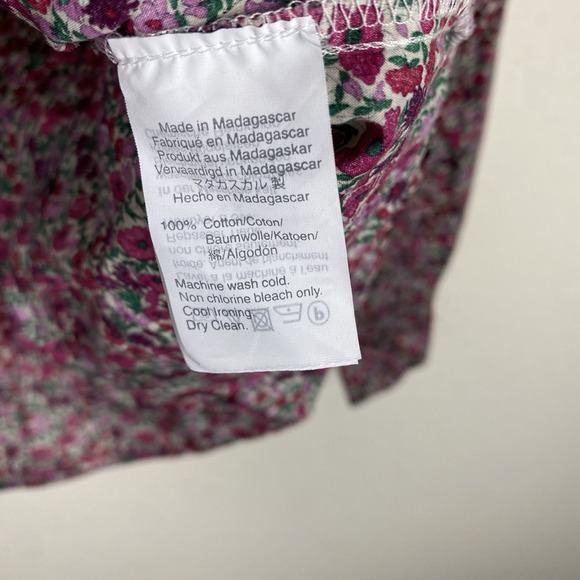 J. Crew Perfect Shirt in Liberty Fuchsia Floral Size 10 - Career 100% Cotton - Picture 5 of 7